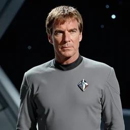 Captain James T. Kirk of the starship Enterprise, cinematic photography, 4k, highly detailed, trending on artstation