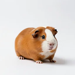 colorful guinea pig, professional studio photo, full body, isolated on a pure white background, centered, entire subject in frame, sharp focus, soft studio lighting