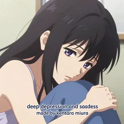 “ deep depression and sadness, made by kentaro miura ”