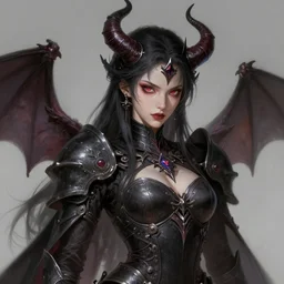 character portrait of demon knightess in the style of WLOP, trending on artstation, digital painting, fantasy, intricate, highly detailed, concept art, smooth, sharp focus, illustration