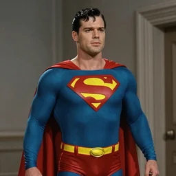 film still of Broderick Stephen Harvey as Superman in Superman, 4k