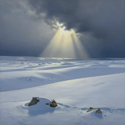 painting by craig mullins, snow wasteland
