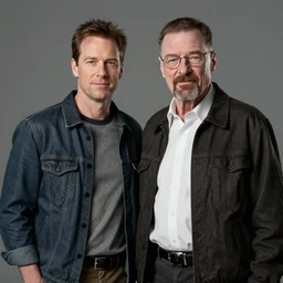 Hal from Malcolm in the Middle with Walter White standing together, photograph, picture, 4k resolution, 8k resolution, HD Quality, highly detailed, very detailed, detailed, studio quality lighting, trending on artstation, realistic, very realistic, hyperrealistic