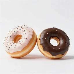 Two donuts fighting each other