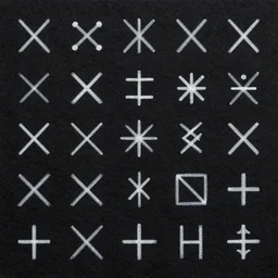 texture of ancient symbols on black paper, dacian symbols, thracic symbols, hand drawn, trending on artstation, stock photo textures, amazing symbols,