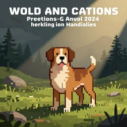 pixel art for a dog