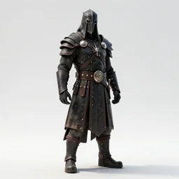 hooded orc warlord, studio photography, full body, standing, isolated on a pure white background, centered, whole figure in frame, sharp focus, studio lighting
