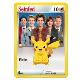the cast of seinfeld as a pokemon card