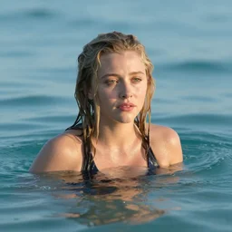 photo of chloe grace moretz in ocean, 4 k