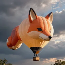fox shaped hot air balloon
