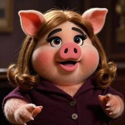 Miss Piggy as Marla Singer in the movie Fight Club, promotional photo