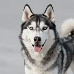 a portait picture of Siberian Husky Dog, high quality, highly detailed, unreal engine, 4K quality