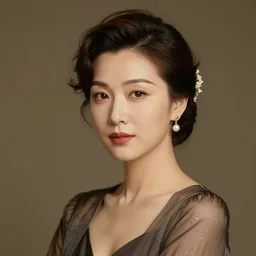 a portrait of an elegant lady, retro