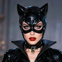 portrait of Catwoman by Julia Razumova, wlop, and Sam Spratt trending on artstation