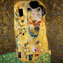 Geisha in style of Klimt