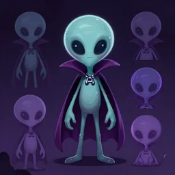 friendly little vampire squid alien mutant race character designs for the newest psychonauts video game made by double fine done by tim shafer with help from the artist for the band gorrilaz