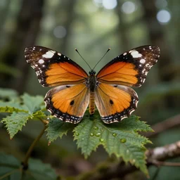 Butterfly in forest, trending on artstation, 30mm, by Noah Bradley