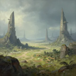 alien sci - fi landscape by arthur haas