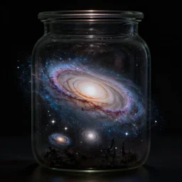 galaxies contained in a jar