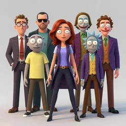 Pixar mom animated character hot woman who is a female version of a combination of (Travis Bickle, Tyler Durden, Rick from Rick and Morty, The Wolf of Wall Street, Scarface , Don Draper, Walter White, Alex from A Clockwork Orange, The Joker, and Patrick Bateman) joining the flesh, 3D animated CGI cartoon 8K screenshot, trending on IMDB