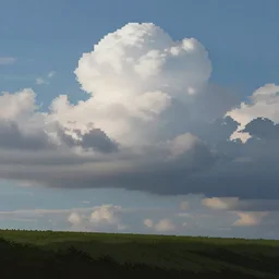 landscape, cloud, sky, pixelart,