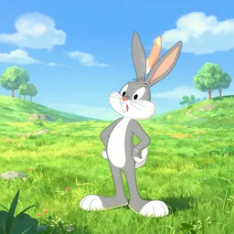 beautiful landscape in bugs bunny