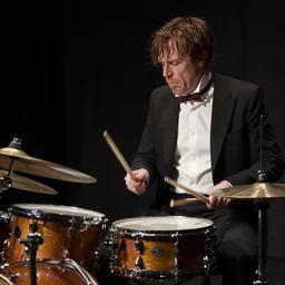 dr jekyll and mr. heid playing the drums