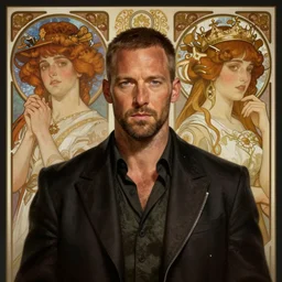 scott adkins, art by artgerm and greg rutkowski and alphonse mucha, d & d, fantasy, portrait, highly detailed, digital painting, trending on artstation, concept art, sharp focus, illustration