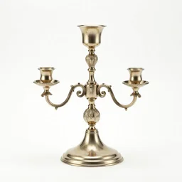 victorian candle holder, 8k product photo, isolated on a pure white background, centered, entire object in frame, sharp focus, soft studio lighting