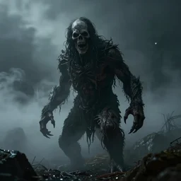 photograph of a creepy monster, horror, scary, dark atmosphere, 1 9 1 6, fog, atmospheric
