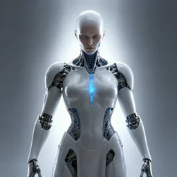 Portrait of a cybernetic alchemist, menacing, backlit sci-fi concept art