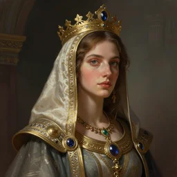 russo - byzantine empress, d & d, fantasy, highly detailed, portrait, digital painting, trending on artstation, concept art, sharp focus, illustration, art by artgerm and greg rutkowski and magali villeneuve