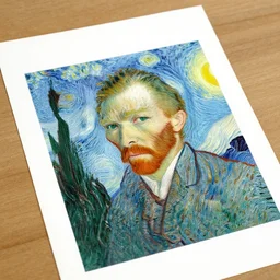 Robin Williams printing copies by Vincent Van Gogh