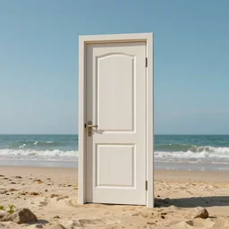 a door to another dimension stands alone on a beach in the style of michael whelan, hyperrealistic, photorealistic, concept art, trending on artstation, digital illustration, cinematic lighting, 4 k, ultra hd, beautiful colors, highly detailed, octane render, unreal engine 5