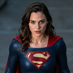 a potrait of Gal Gadot as Supergirl, 8k photorealistic, cinematic lighting, HD, high details, dramatic, trending on artstation, view from above