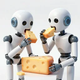 incredible strange absurd artwork of androids tasting cheese, finding it very weird, weird tasting ritual of cheese products in the style of tim walker fashion photography