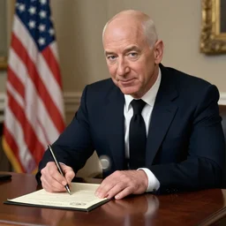 jeff bezos signing the declaration of independence