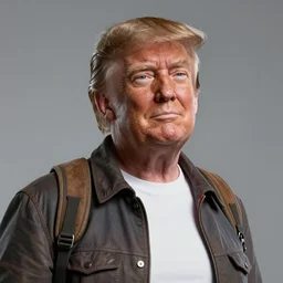 a photorealistic portrait of Donald trump as an adventurer, hopeful, brave, studio lighting, 8k, cgsociety, artstation trending, 3d render, octane render, high detail, high quality, style of Wayne Haag