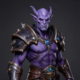 portrait of bobby kotick dressed as a night elf from world of warcraft, purple skin, 5 5 mm photography, studio lighting
