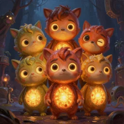 little hellions, huggy wuggy from poppy playtime video game, fullbody, ultra high detailed, glowing lights, oil painting, greg rutkowski, charlie bowater, beeple, unreal 5, daz, hyperrealistic, octane render, rpg portrait, dynamic lighting, fantasy art, beautiful face