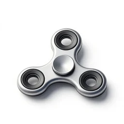 obsidian fidget spinner, stylized 3d render, isolated on a pure white background, centered, entire object in frame, sharp focus, soft studio lighting