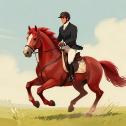 Then a reddish horse came out with his riders , digital Art, Greg rutkowski Trending artstation