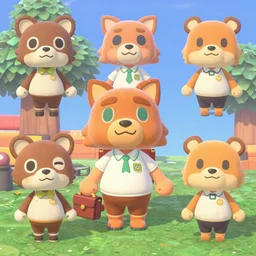 character design of animal crossing, game design