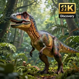 a friendly dilophosaurus coming out of a jungle, photography, award winning, national geographic channel, discovery channel, 8 k
