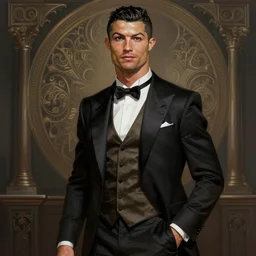 A strong magician who looks like cristiano ronaldo, fantasy art, in the style of tony start, illustration, epic, fantasy, intricate, elgant, highly detailed, digital painting, artstation, concept art, smooth, sharp focus