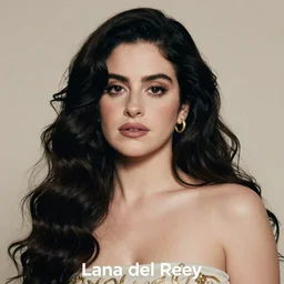 Lana del rey album cover, photorealistic