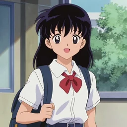A Filipino college student, shojo, 80s anime, cel animation