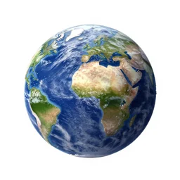 a cubical earth, as seen from space.
