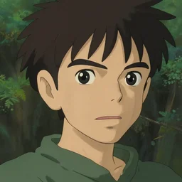 procedural human in the wild, portrait by studio ghibli, inspired by peter gric, epic, huge scale, beautiful fine face features, intricate high details, sharp, ultradetailed