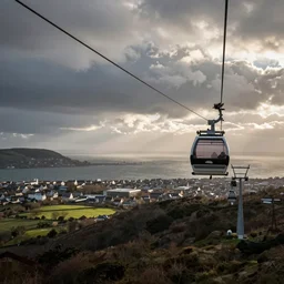 A cable car over the English channel